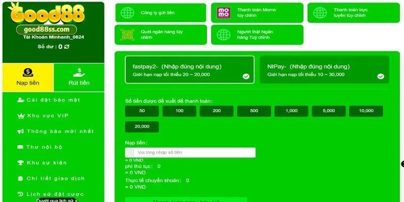 Tổng hợp những phương thức nạp tiền thông dụng và hướng dẫn thực hiện