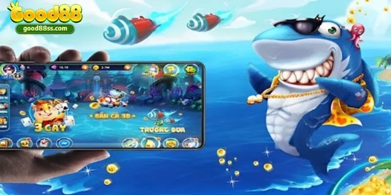 Không gian bắn cá được thiết kế đẹp mắt với đa dạng chủ đề